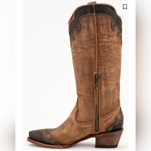 Ferrini Women's 9B Tessa Western Boots Snip Toe Brown #8416110090B - Picture 2 of 7